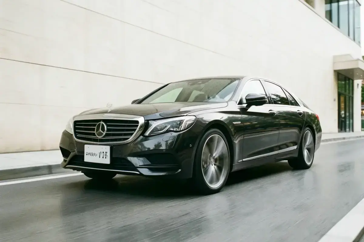 日本の高速道路を滑るように走る QUANTUM UNICORN LTD の高級セダン